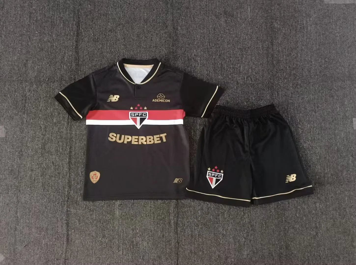 Kids-Sao Paulo 25/26 Third Black Soccer Jersey